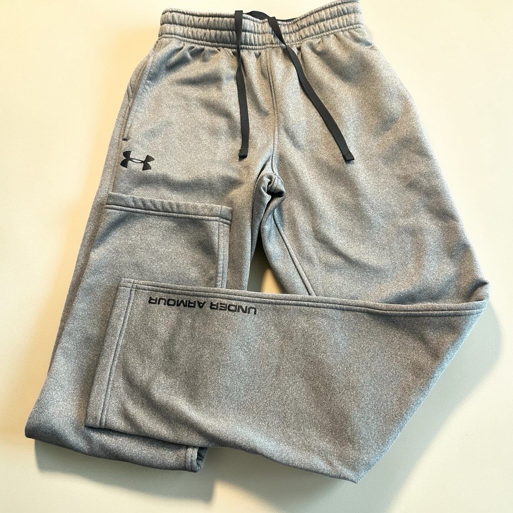 Mens Under Armour Storm Fleece Sweatpants Gray Small ColdGear Loose Pockets